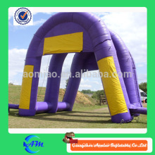 purple color inflatable welcom line arch way